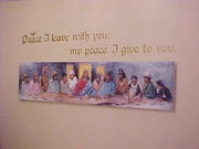 Hyatt Moore's The Last Supper on our entry hall wall