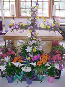 altar after the service