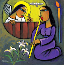 The Annunciation by Chinese artists He Qui, click to see more of his work