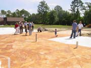 Folks touring the building site after church on May 11