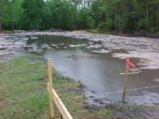 flooded site