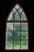 One of the windows in the sanctuary