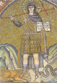 Christ triumphant, a mosaic from the 500s