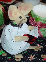 A church mouse table decoration for the tea