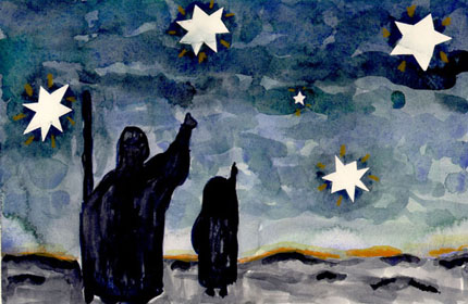 Dawn Eggenberger's painting of the Magi