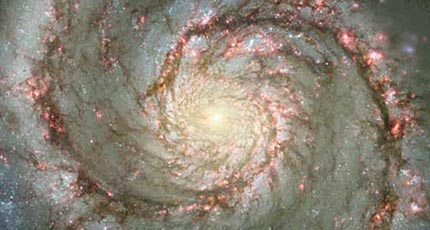 Photo of a galaxy taken by the Hubble Telescope