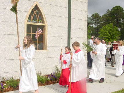 Our Palm Sunday procession
