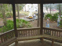 View from the gazebo of the work