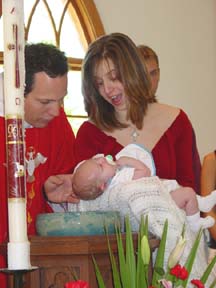 Gray McCullough is baptized
