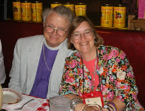 Henry and Jan Louttit at an Italian restaurant one evening earlier in the convention