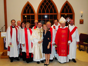 The clergy with Alison Weldon